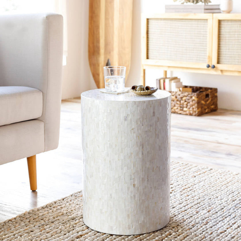 Fraxern White End Table