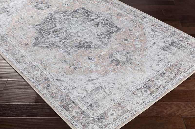 West Okoboji Traditional Gray Washable Area Rug