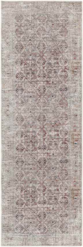 West Union Traditional Rust Washable Area Rug