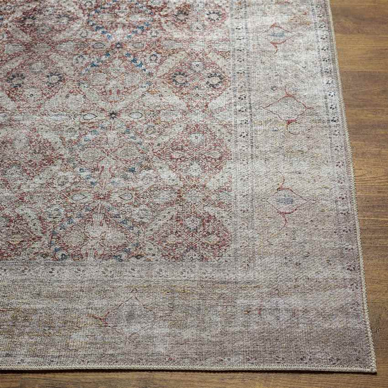 West Union Traditional Rust Washable Area Rug