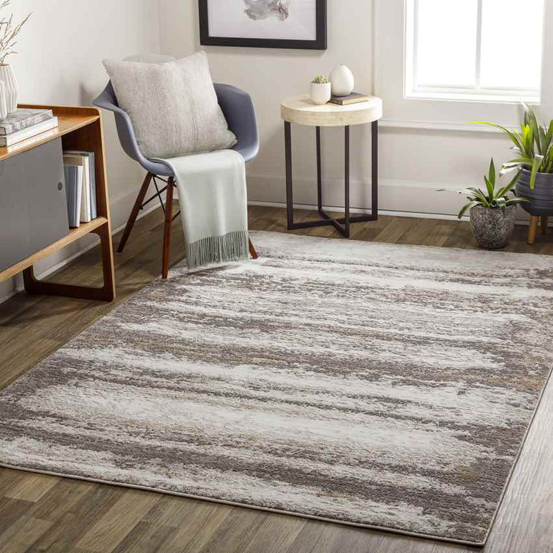 Gravity Modern Light Brown Area Rug