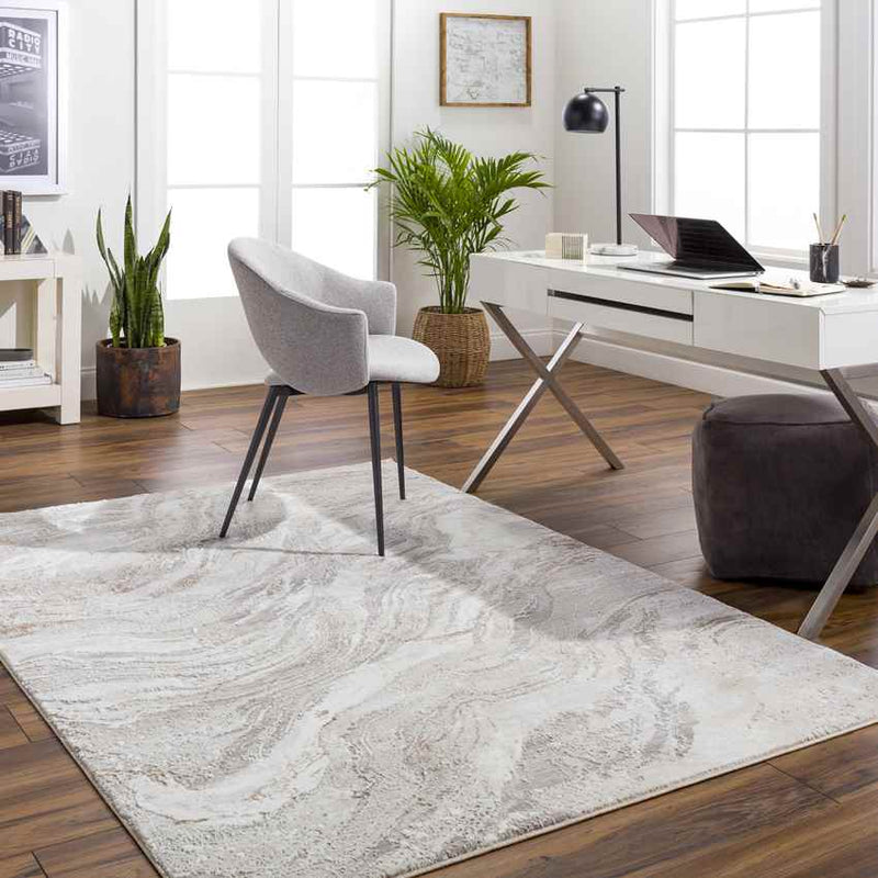 Earlton Modern Light Gray Area Rug