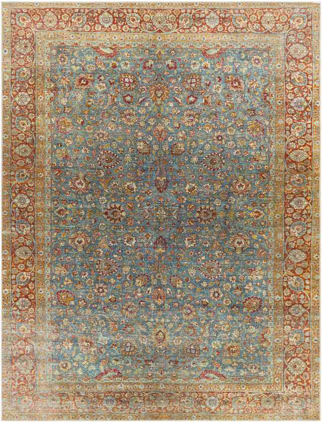 Mylikouri Traditional Rust Washable Area Rug