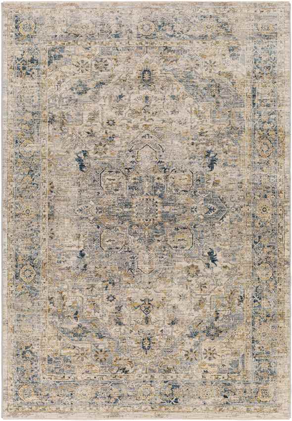 Harcourt Traditional Denim Area Rug