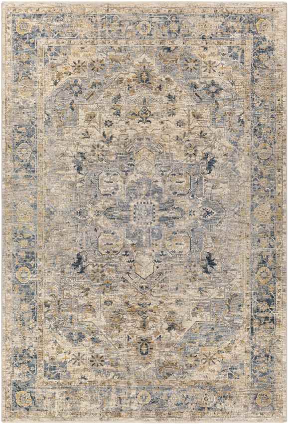 Harcourt Traditional Denim Area Rug