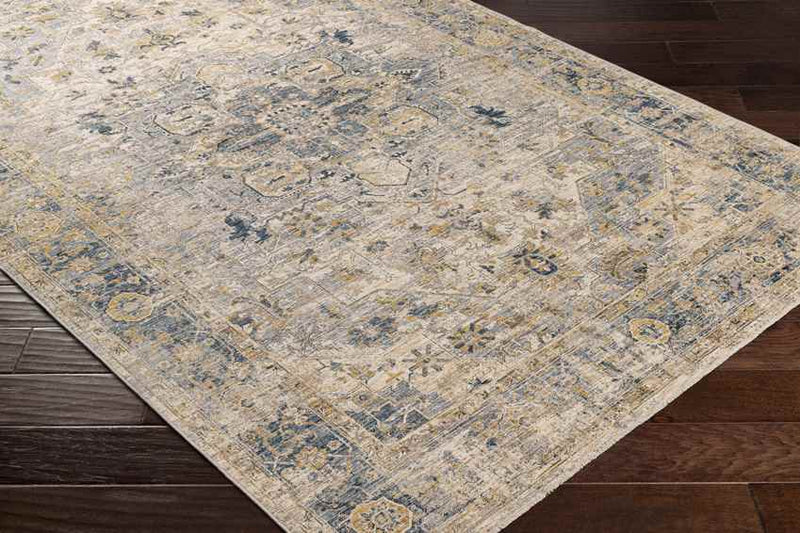 Harcourt Traditional Denim Area Rug