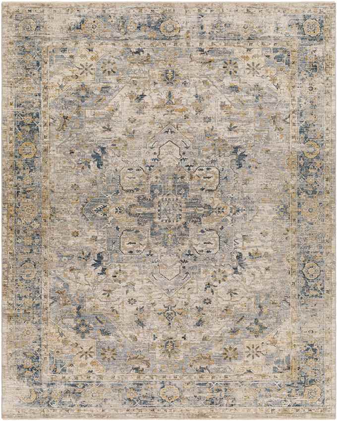 Harcourt Traditional Denim Area Rug