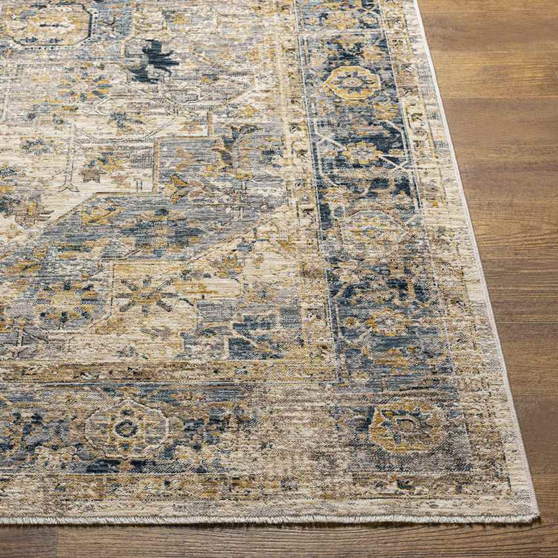 Harcourt Traditional Denim Area Rug