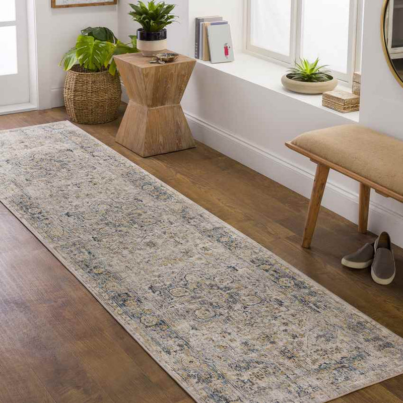 Harcourt Traditional Denim Area Rug