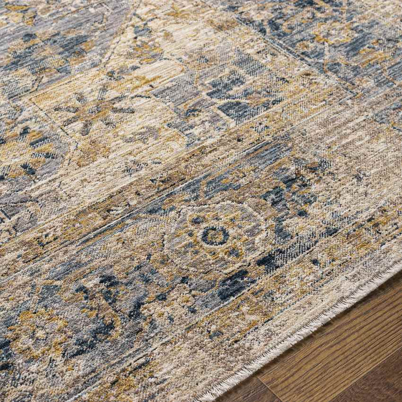 Harcourt Traditional Denim Area Rug