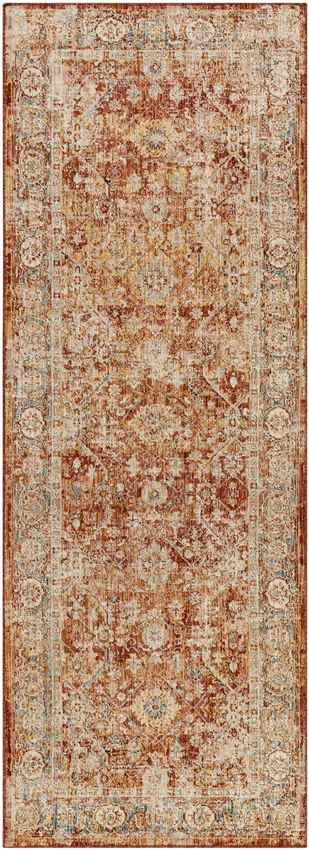 Harpers Ferry Traditional Burgundy Area Rug