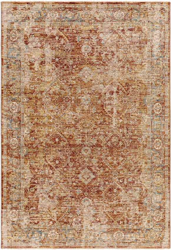 Harpers Ferry Traditional Burgundy Area Rug