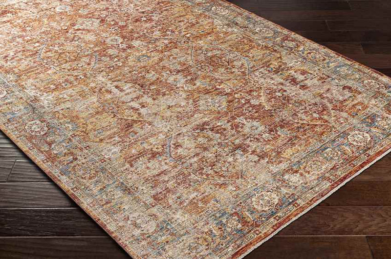 Harpers Ferry Traditional Burgundy Area Rug