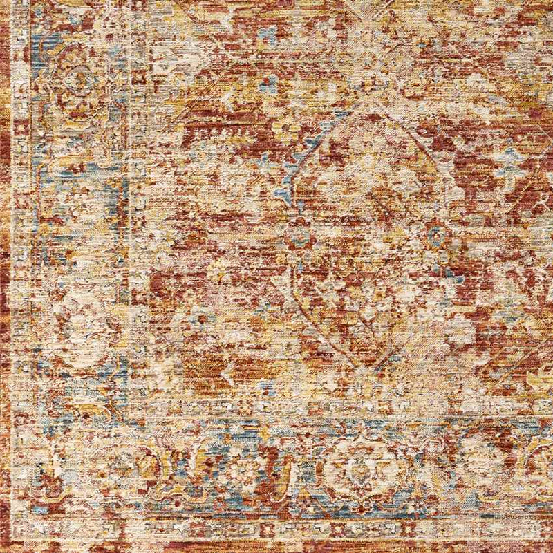 Harpers Ferry Traditional Burgundy Area Rug