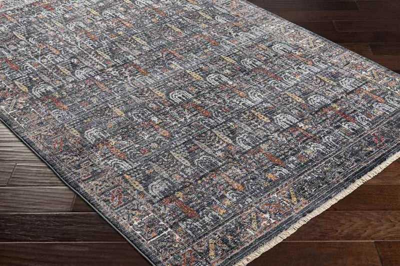 Komurcu Traditional Charcoal Area Rug