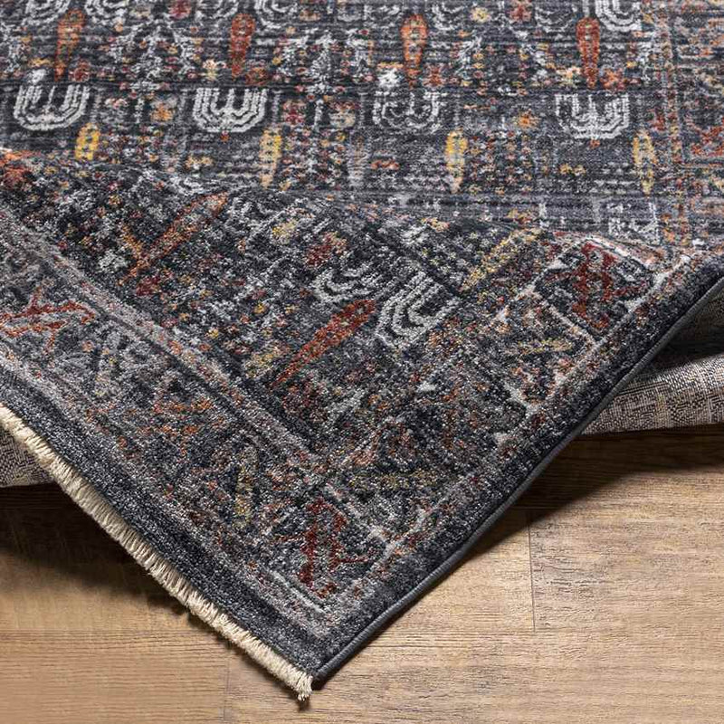 Komurcu Traditional Charcoal Area Rug