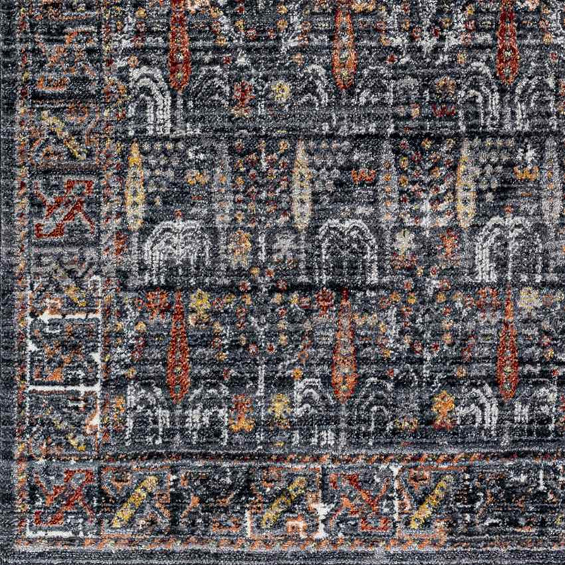 Komurcu Traditional Charcoal Area Rug