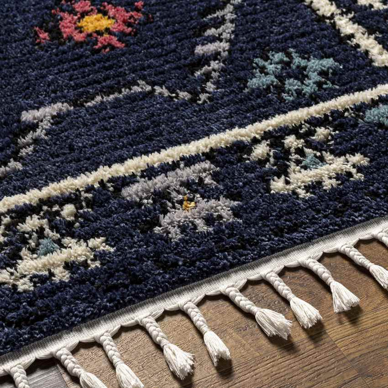 Larnakas Global Dark Blue Area Rug