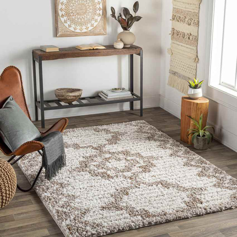 Hiawatha Global Beige Area Rug