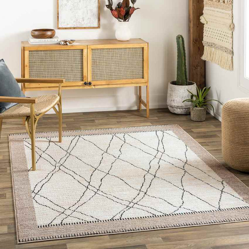 Chloraka Global Beige Area Rug