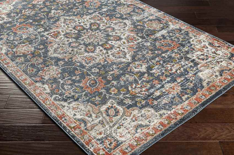 Knierim Traditional Dark Blue Area Rug