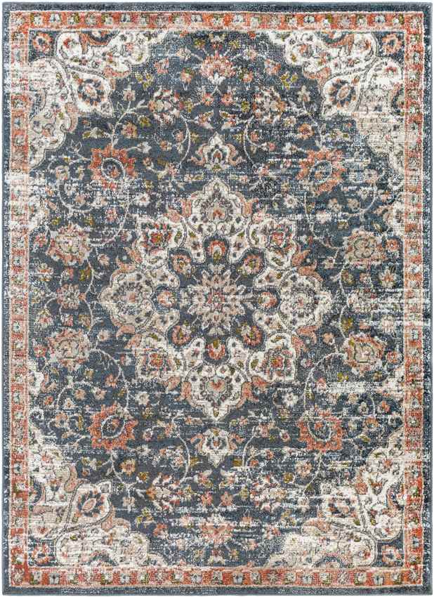 Knierim Traditional Dark Blue Area Rug