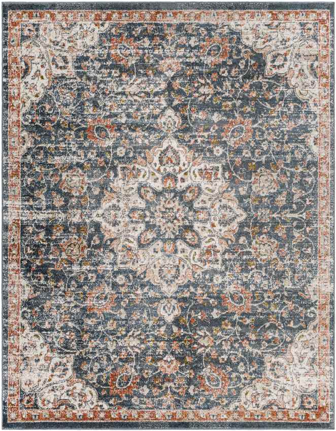 Knierim Traditional Dark Blue Area Rug