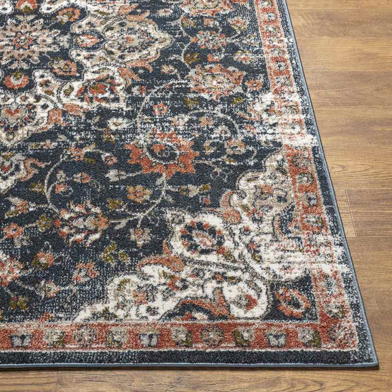 Knierim Traditional Dark Blue Area Rug