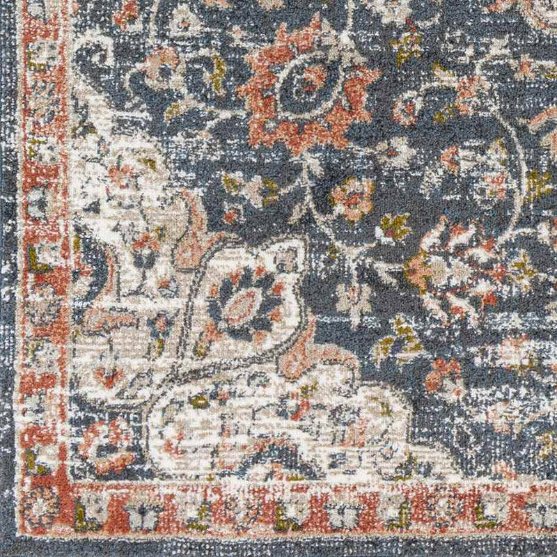 Knierim Traditional Dark Blue Area Rug