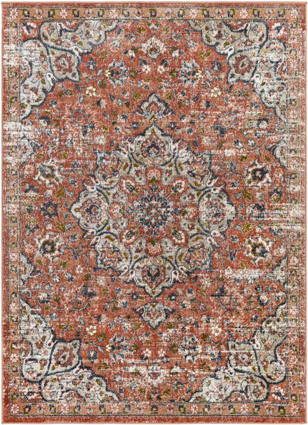 Knierim Traditional Burnt Orange Area Rug