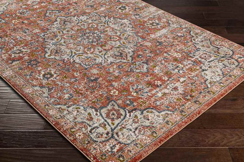 Knierim Traditional Burnt Orange Area Rug