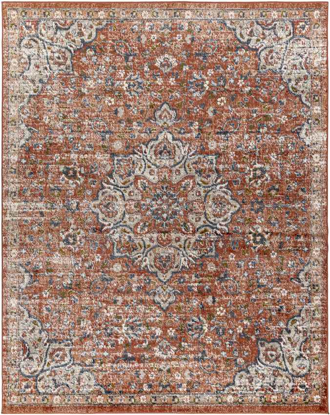 Knierim Traditional Burnt Orange Area Rug