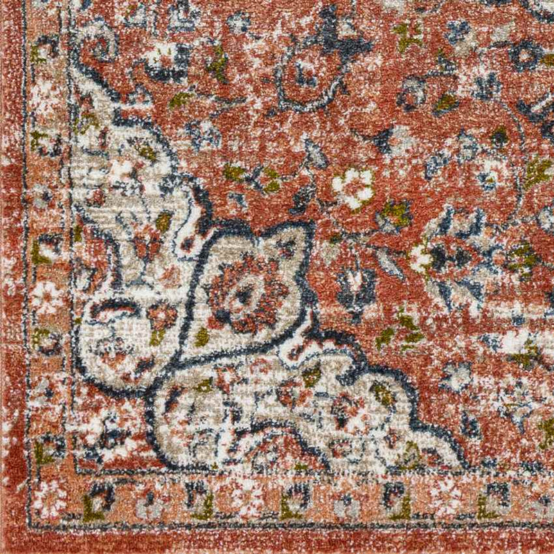 Knierim Traditional Burnt Orange Area Rug