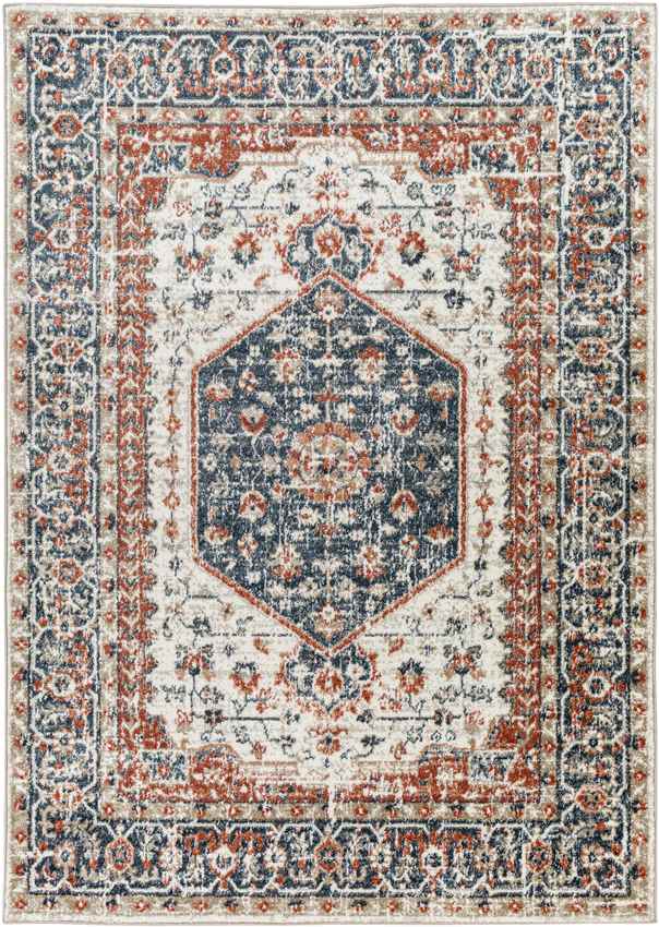 Ladora Traditional Dark Blue Area Rug