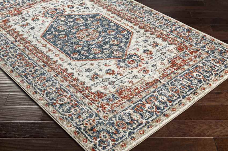 Ladora Traditional Dark Blue Area Rug