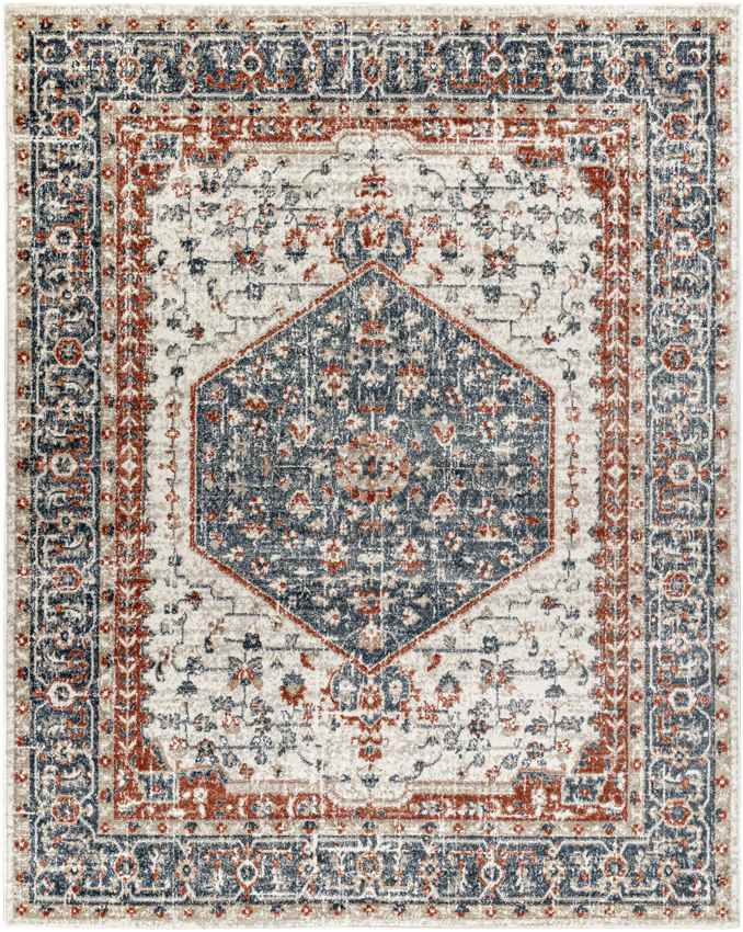 Ladora Traditional Dark Blue Area Rug