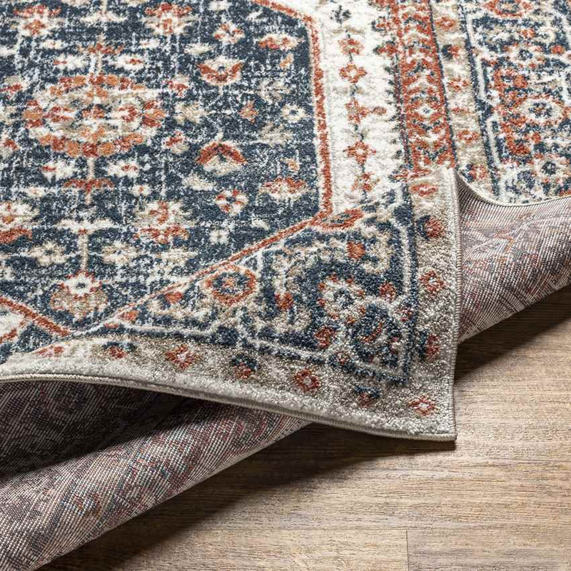 Ladora Traditional Dark Blue Area Rug