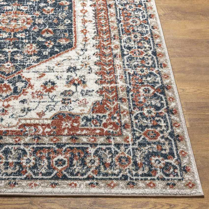 Ladora Traditional Dark Blue Area Rug