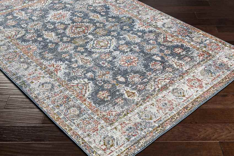 Lambs Grove Traditional Dark Teal Area Rug