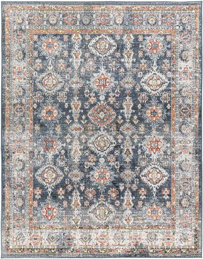 Lambs Grove Traditional Dark Teal Area Rug