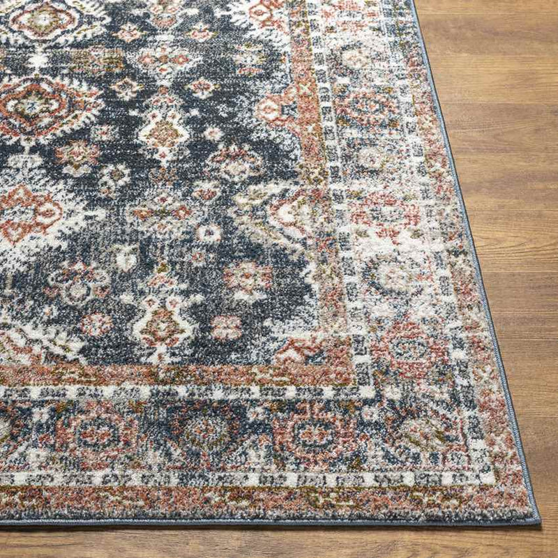 Lambs Grove Traditional Dark Teal Area Rug