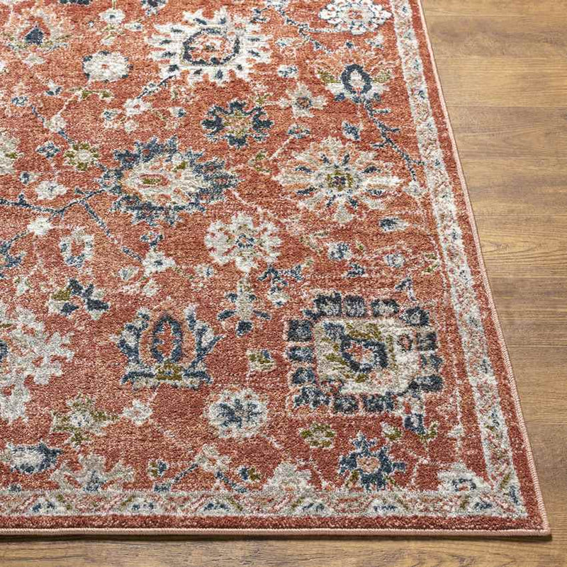 Larchwood Traditional Burnt Orange Area Rug