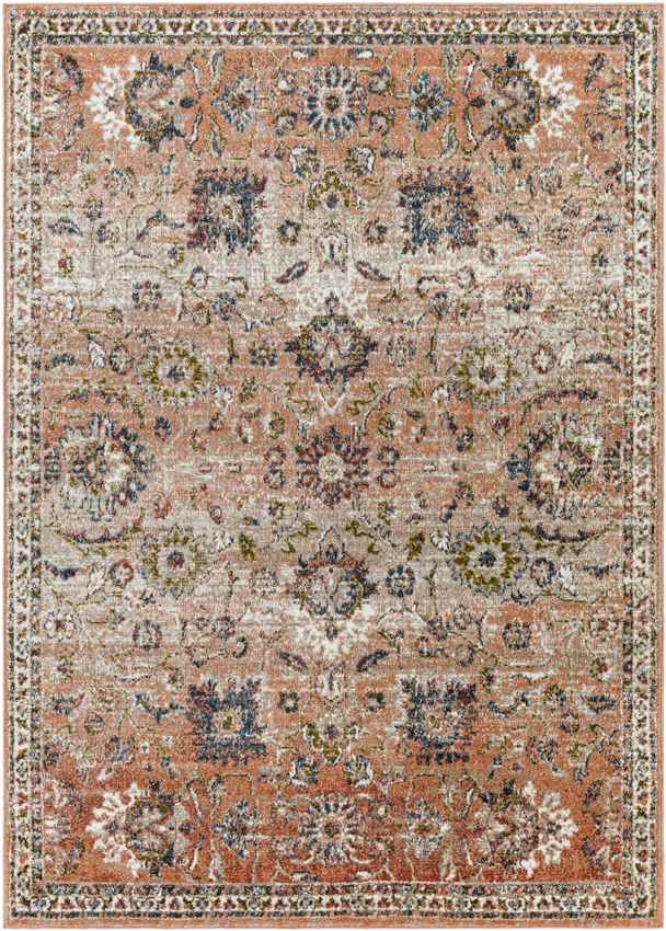 Larrabee Traditional Burnt Orange Area Rug