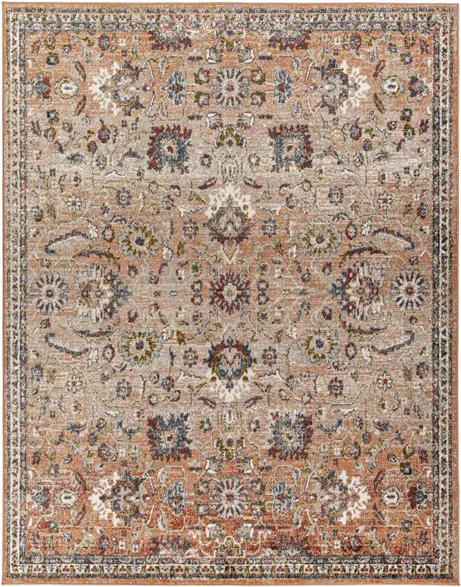 Larrabee Traditional Burnt Orange Area Rug