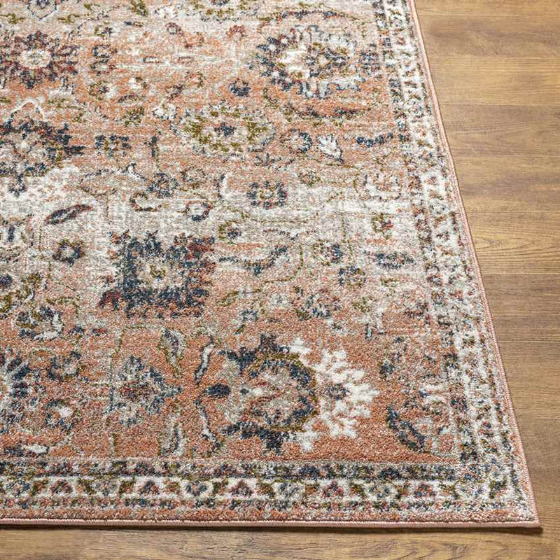 Larrabee Traditional Burnt Orange Area Rug