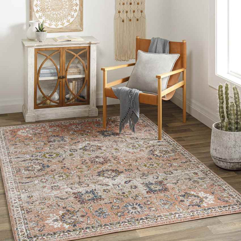 Larrabee Traditional Burnt Orange Area Rug