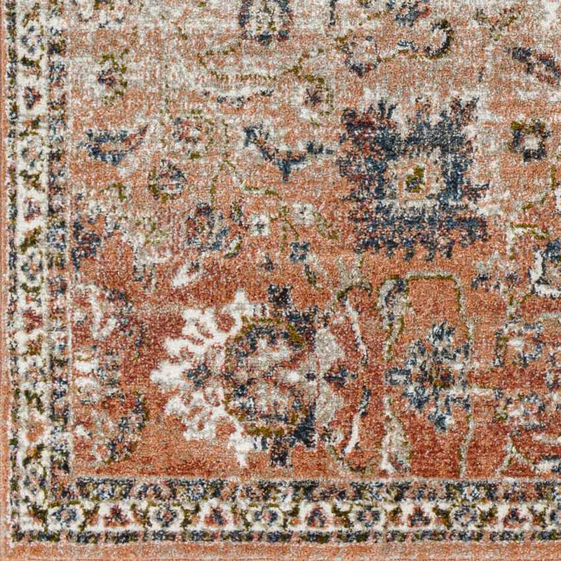 Larrabee Traditional Burnt Orange Area Rug