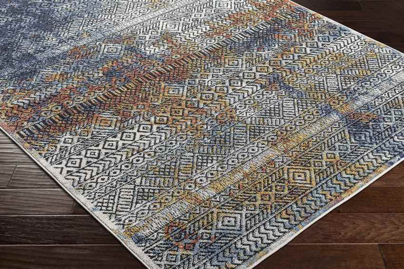 Strongylos Global Dark Blue Area Rug