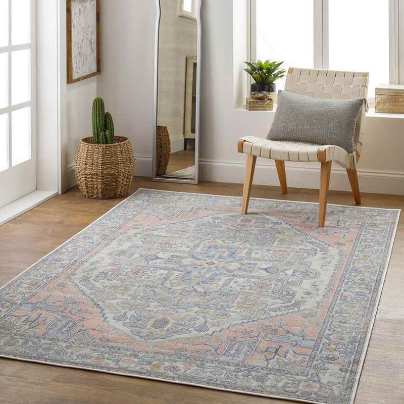 Paphos Traditional Coral Area Rug