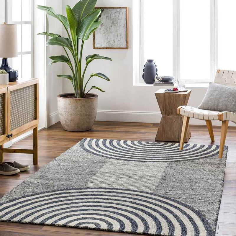 Troulloi Modern Charcoal Area Rug